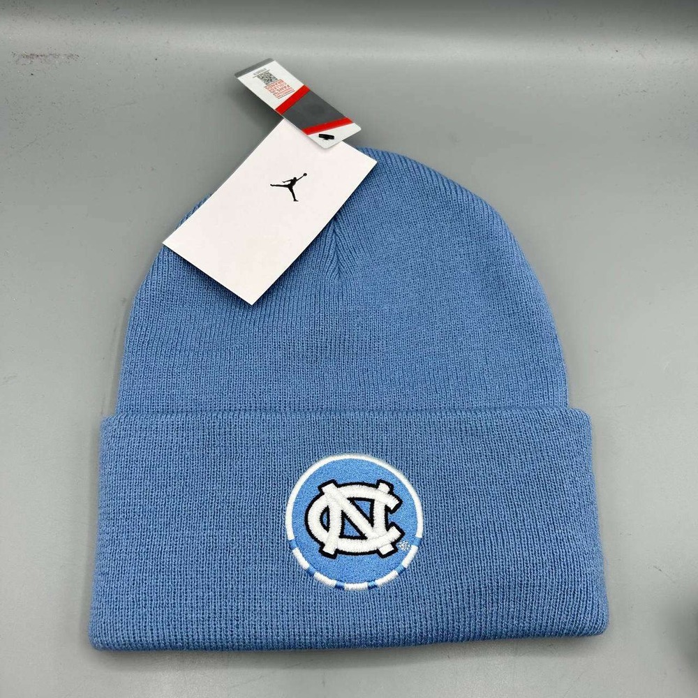 Air Jordan North Carolina Tar Heels Hat Men Blue Cuffed Beanie Cap New